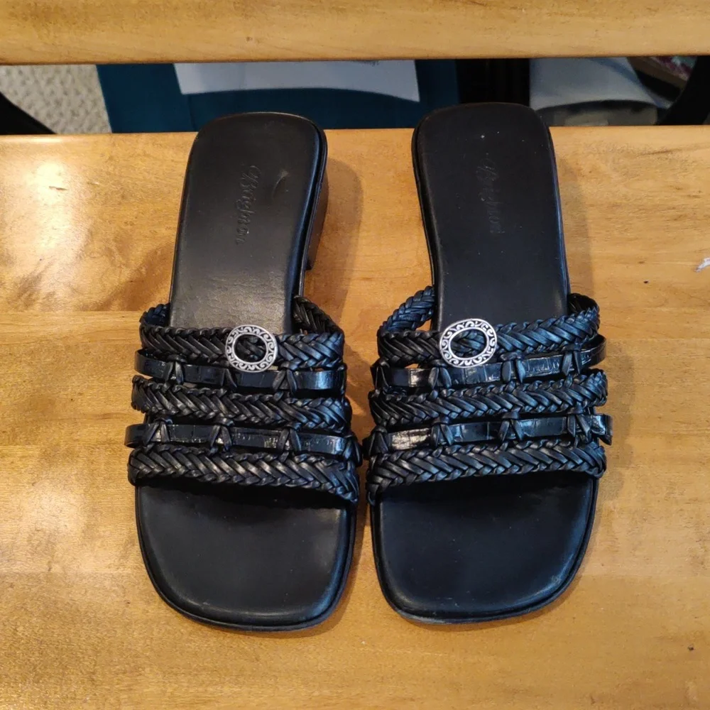 Brighton black sandals size 7 made in Brazil - Picture 2 of 12